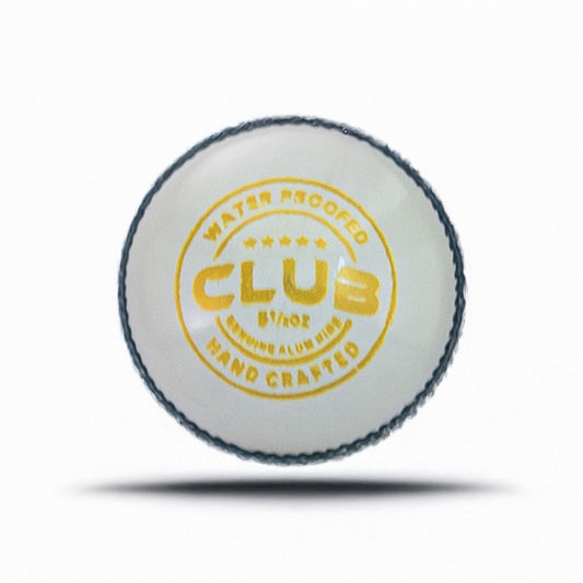 SVB Club white leather cricket ball 156g hand-stitched 4 piece