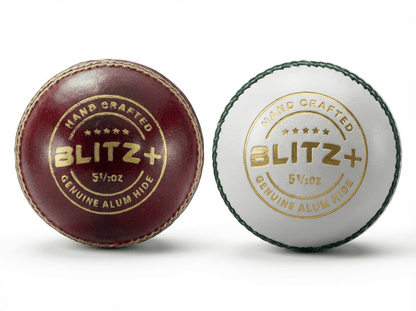 Combo set of red and white SVB Blitz+ premium cricket balls