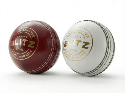 Red and white SVB Blitz cricket ball combo set