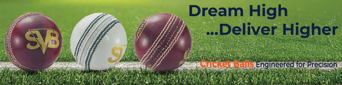 Premium hand-stitched cricket balls — SVB Sports