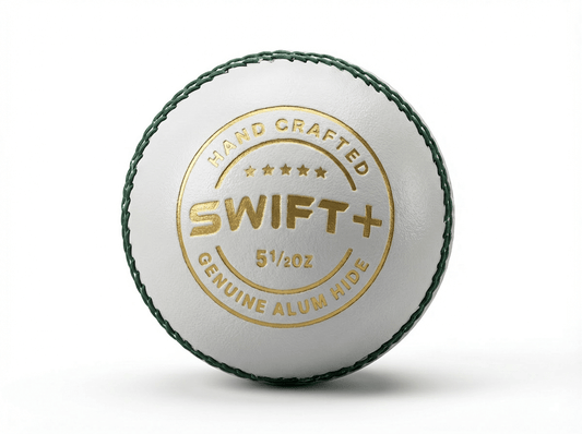 SVB Swift+ Leather Cricket Ball – 2-Piece, 156g,  White for Training & School Cricket