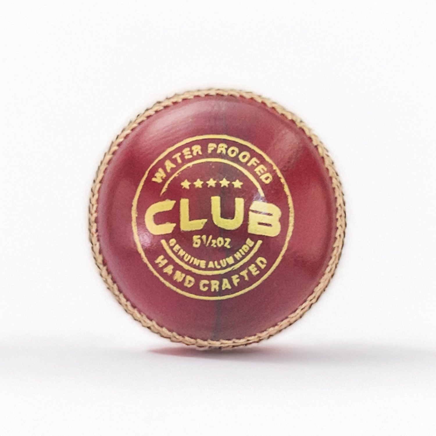SVB Club red leather cricket ball 156g hand-stitched 4 piece